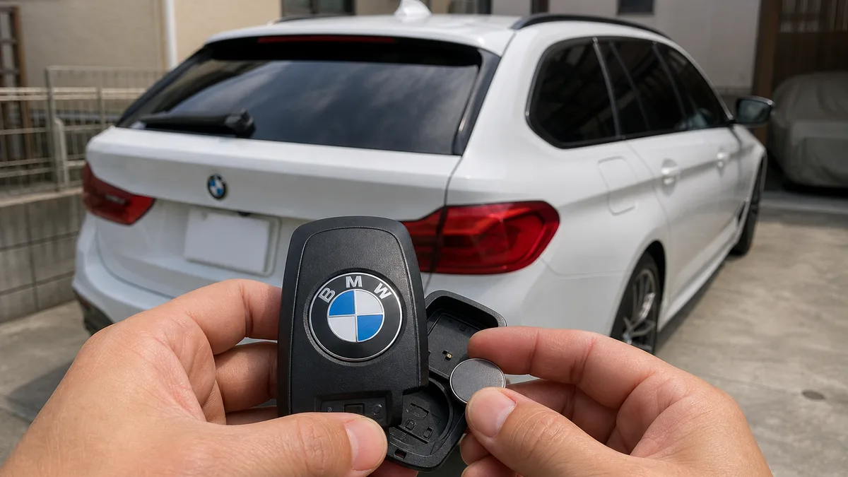 BMW BMW 5シリーズ ツーリング G31 キー電池交換 CR2032・3分