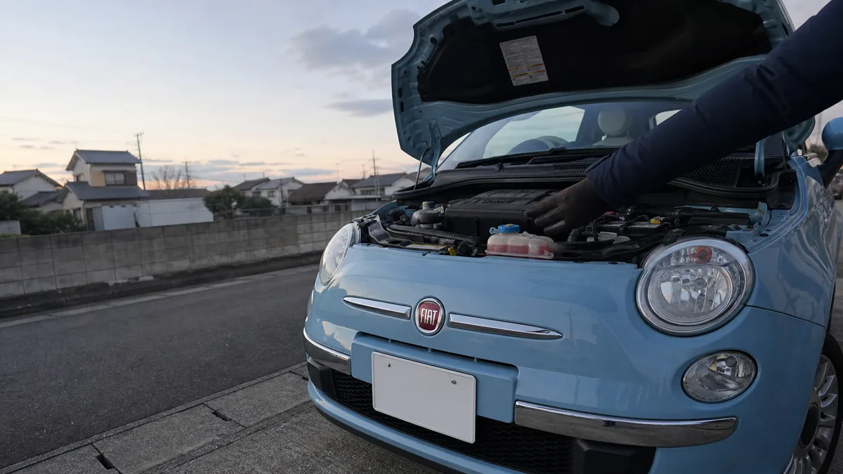 Fiat Fiat 冷却水温度警告灯が点いたら?原因・緊急度・対処法まとめ