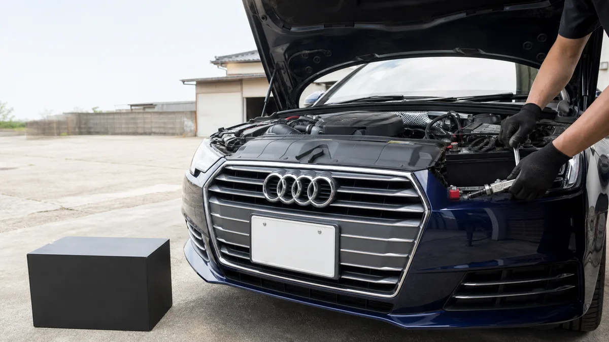 Audi アウディ バッテリー交換費用4-9万円 A3 8V/8Y・A4 B8 AGMと登録