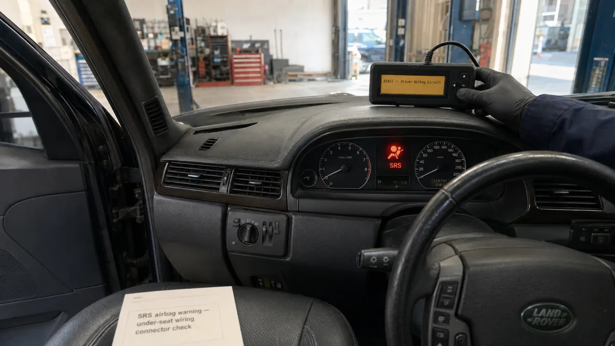Land Rover エアバッグ警告灯 原因5・修理2-15万円【2026年版】
