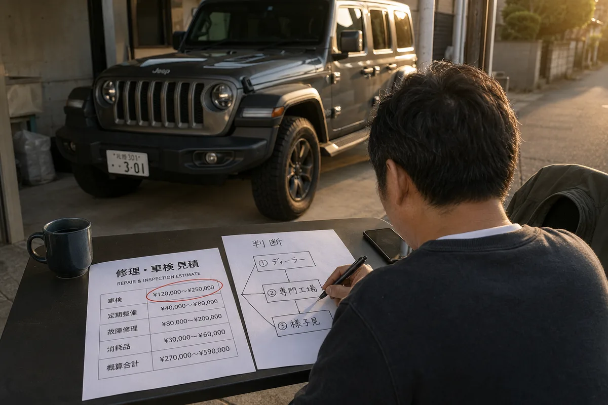 Jeep ラングラー/GC 維持費 修理・車検・故障【2026年版】
